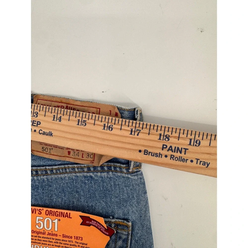 Vintage Levi's 501xx Dead Stock 34x30 Jeans Mens Button Fly Blue‎ New Bat Wing